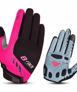 MANUSI PRO B-RACE CU GEL NEGRU/FUXIA, L