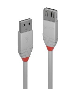 Cablu Lindy LY-36714, USB 2.0 Type A Extension, 3m, Anthra - imagine 2