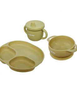 Set diversificare 3 piese silicon : bol , farfurie si