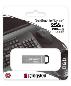 Memorie USB Kingston DataTraveler Kyson 256GB, USB 3.2, Argintiu - imagine 3