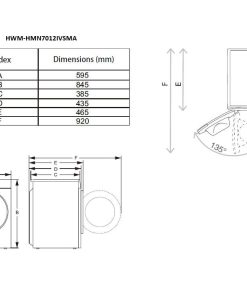 Masina de spalat rufe HEINNER HWM-HMN7012IVSMA, 7 kg, 1200 rpm, - imagine 4