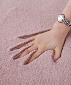 Covor Heinner Shaggy soft blanita Roz Pudra 50x90 cm - imagine 3