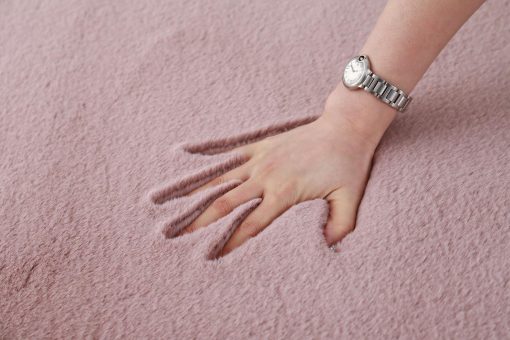 Covor Heinner Shaggy soft blanita Roz Pudra 50x90 cm - imagine 4