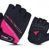 MANUSI B-RACE CU GEL NEGRU/FUXIA, L