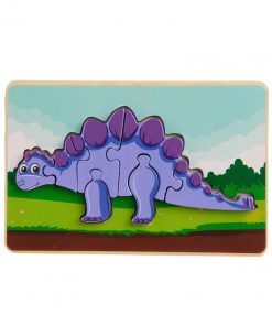 PUZZLE DIN LEMN STEGOZAUR, 8 PIESE, MOMKI - imagine 2