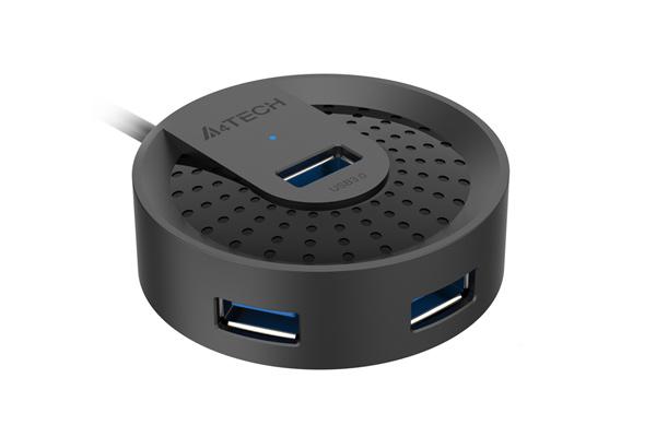 Hub USB A4TECH HUB-30-BK USB-A, 5 porturi, Negru - imagine 5