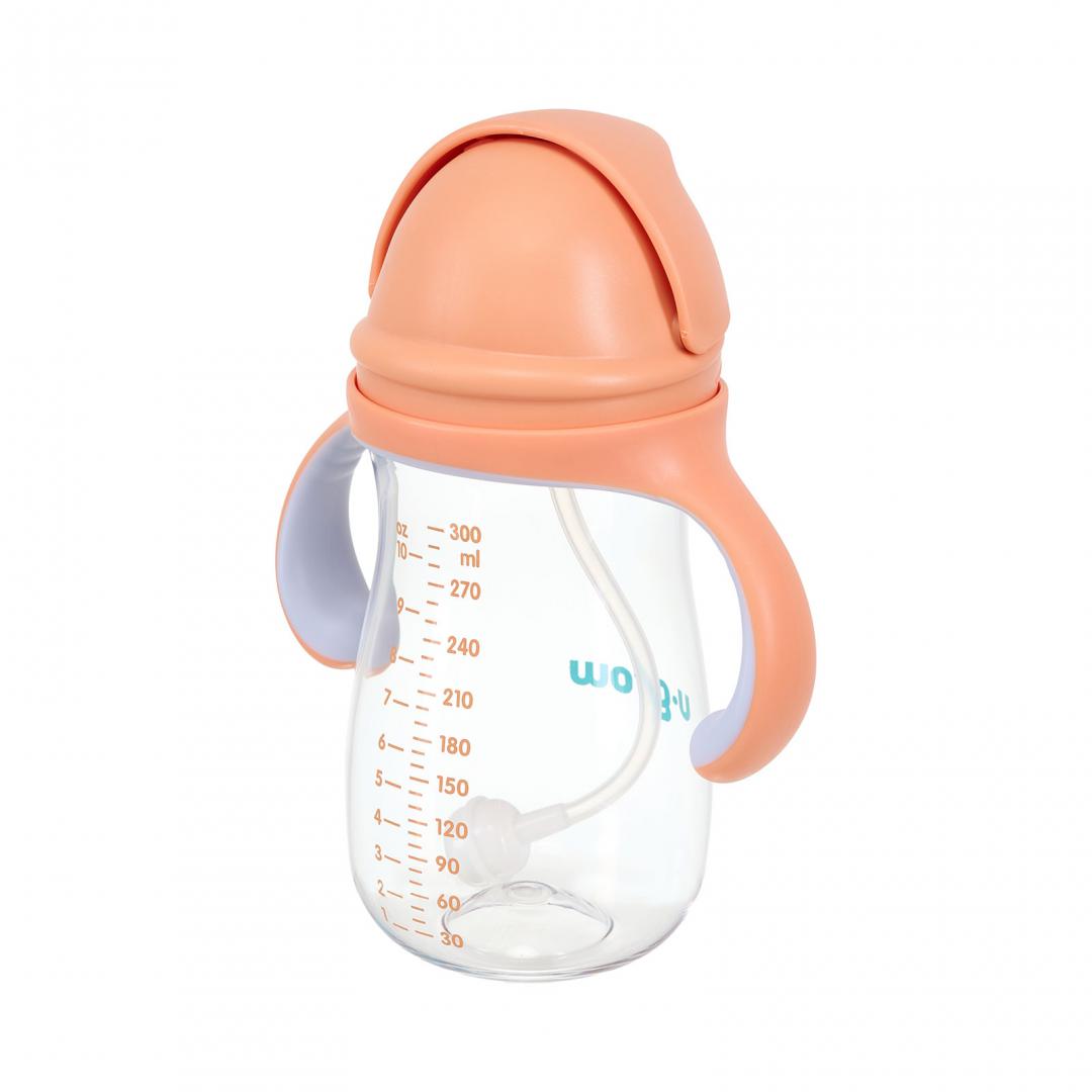 Cana cu pai tritan, orange, 300ml, U-Grow - imagine 4