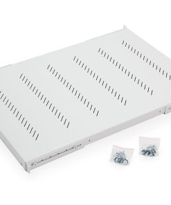 Raft fix perforat Triton 19" 1U/250 capacitate incarcare 40kg, gri