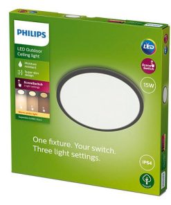 Plafoniera LED pentru exterior Philips SuperSlim, 15W, 1300 lm ,luminacalda - imagine 2