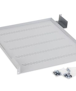Raft fix perforat Triton 19" 1U/550 capacitate incarcare 40kg, gri