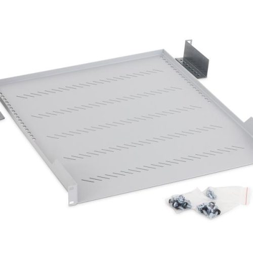 Raft fix perforat Triton 19" 1U/550 capacitate incarcare 40kg, gri