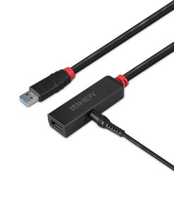 Adaptor Lindy USB 3.0 Active Extension Slim, material PVC, lungime - imagine 2