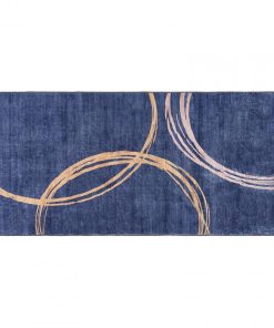 Covor printat, CIRCLE 70x140 cm, lavabil cu spate antialunecare, inaltime