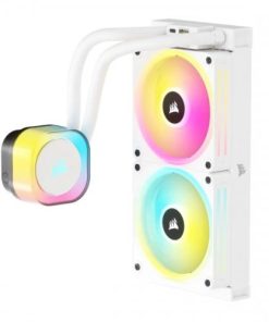 Cooler Procesor CORSAIR H100i, Aer, 12 cm, 2 ventilatoare, aRGB - imagine 2