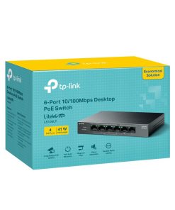 "6-Port 10/100 Mbps Desktop Switch with 4-Port PoE PORT: 4× - imagine 3