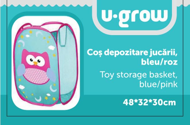 Cos depozitare jucarii , blue/roz, U-Grow - imagine 3