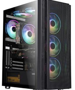 Carcasa gaming Serioux Quantum, fara sursa, tip middle tower, capac