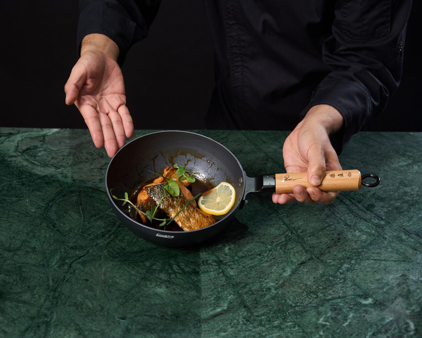 TIGAIE WOK+CAPAC 20X7 CM, RIKITO WATANABE, SAMURAI GOURMET, COOKING - imagine 10