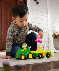 TRACTORAS CU REMORCA, ANIMALUTE SI SUNETE, JOHN DEERE - imagine 4