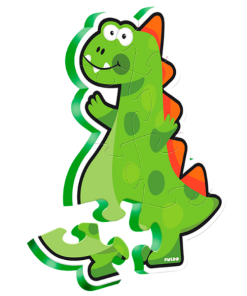 PUZZLE DIN SPUMA EVA, MAXI CU 10 PIESE, VERDE, PUEDO