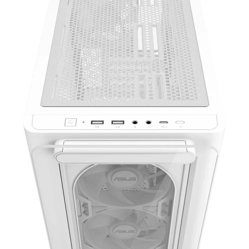 Carcasa ASUS A23 PLUS TG ARGB WHITE, RGB, Mid Tower, - imagine 9