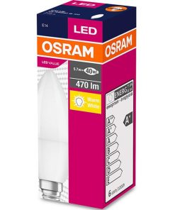 Bec LED Osram Value Classic B, E14, 4.9W (40W), 470 - imagine 2