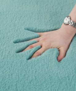 Covor Heinner Shaggy soft blanita Turcoaz 70x140 cm - imagine 3