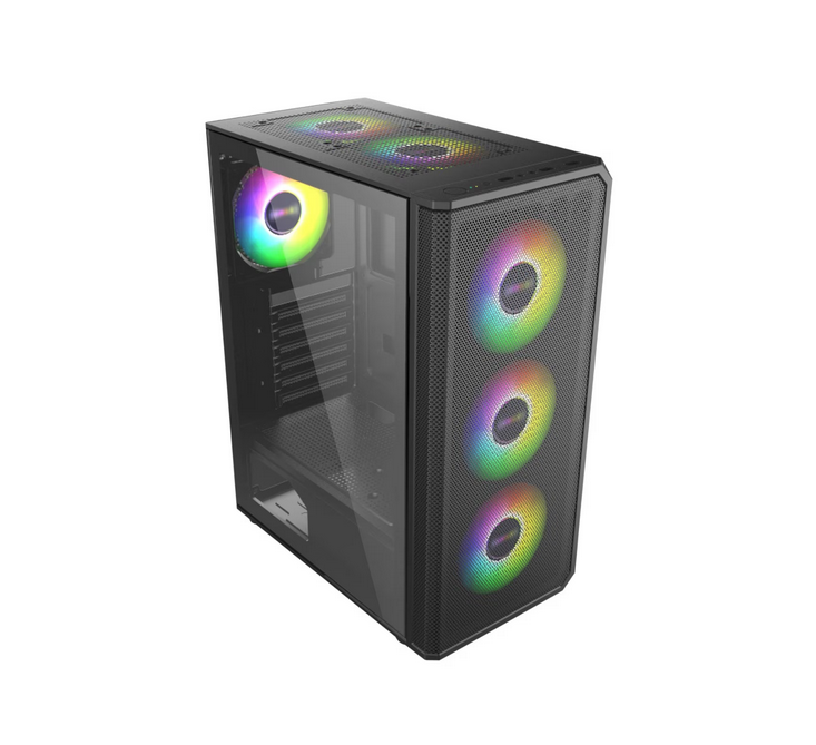 Carcasa PRO GAMING GHOST, RGB, Mid Tower, Black - imagine 3