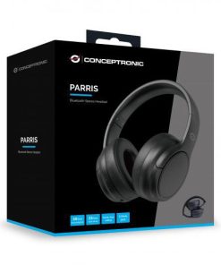 Casti Head-band Conceptronic PARRIS03B, Wireless/Wired, Negru - imagine 2