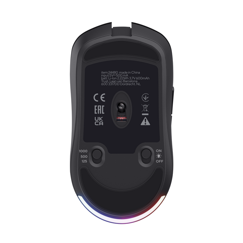 Mouse Gaming Wireless Trust GXT 980 Redex, 10000 DPI, Negru - imagine 4