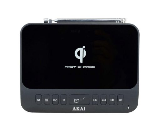 Radio cu ceas Akai USB/BT AKAI ACRB-1000, Wireless Fast Charging,