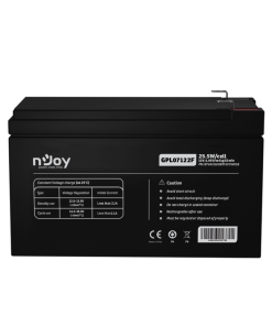Acumulator nJoy GPL07122F 12V 22.72W/cell, Capacitate 22.72W/cell evaluat la 1,65V/cell@15 - imagine 3