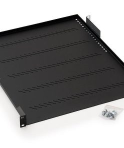 Raft fix perforat Triton 19" 1U/350 capacitate incarcare 40kg, negru
