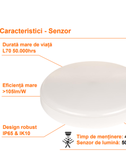 Plafoniera LED pentru baie cu senzor de miscare Ledvance SURFACE - imagine 3