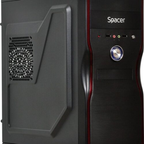 Carcasa SPACER SPC-MERCURY, Mid Tower, Black