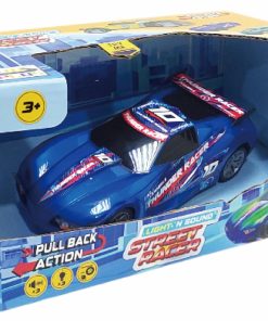 MASINUTA CU LUMINI, SUNETE SI SISTEM PULLBACK RACER, SCARA 1/24, - imagine 2