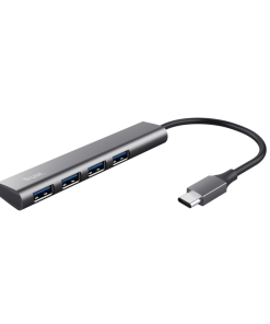 Hub USB Trust Halyx USB-A, 4 porturi, Argintiu - imagine 2