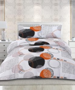 Set de pat din microfibra, 4 piese King Size - imagine 3