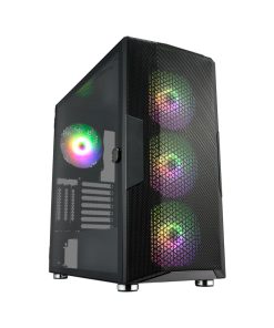 Carcasa FORTRON CUT592, RGB, Full Tower, Black - imagine 5