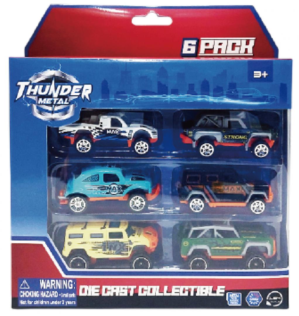 MACHETA DIE CAST, SET 6 CAMIONETE, SCARA 1/64, 7.5CM, DIVERSE - imagine 5