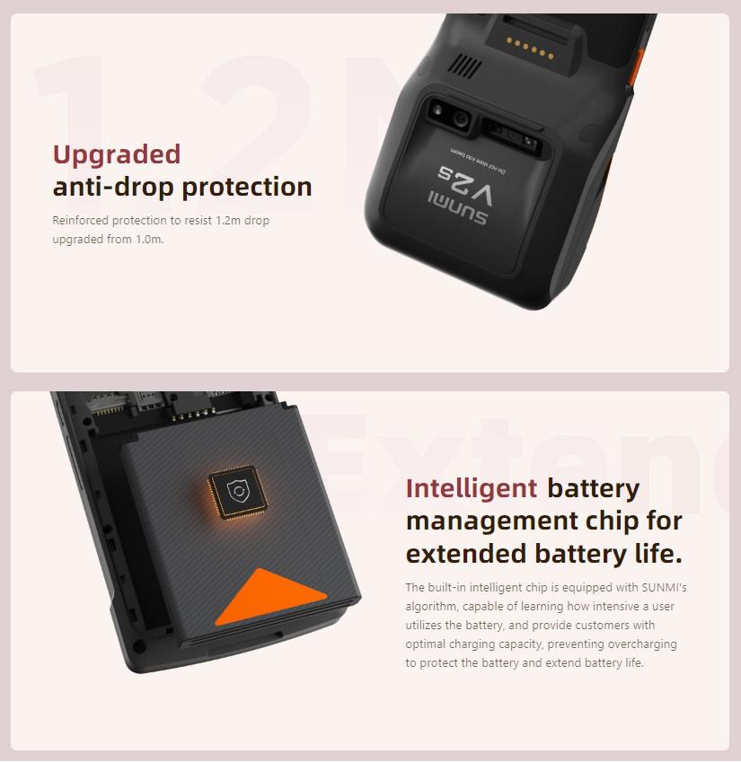 SUNMI MOBILE T5940 V2s - Wireless data POS System, V2S - imagine 10