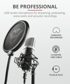 Microfon Trust GXT 252 Emita Streaming, tip Condenser, USB - imagine 3