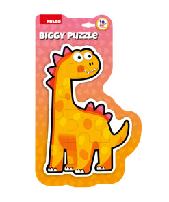 PUZZLE DIN SPUMA EVA, MAXI CU 10 PIESE, PORTOCALIU, PUEDO - imagine 2