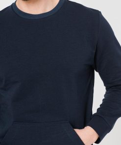 BLUZA COTON CASUAL BARBATI NAVY-M - imagine 6