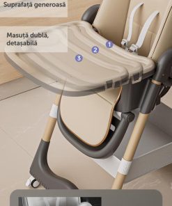Scaun de masa cu inaltime reglabila, spatar ajustabil in 4 - imagine 3