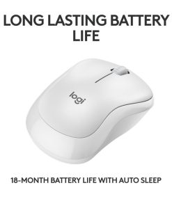 Mouse Wireless Logitech MK240 Silent Wireless, 1000 DPI, Alb - imagine 3