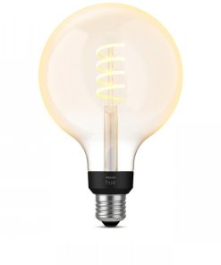 Bec LED inteligent vintage (decorativ) Philips Hue Filament Glob G125