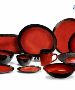 SET 4X PLATOU CERAMICA 38x15 CM, VULCANO, ART OF DINING - imagine 3