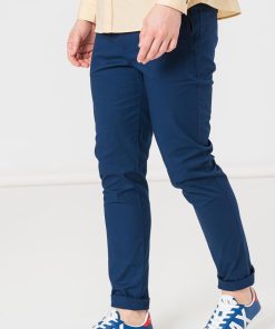 PANTALONI LUNG CASUAL BARBATI  NAVY M - imagine 3