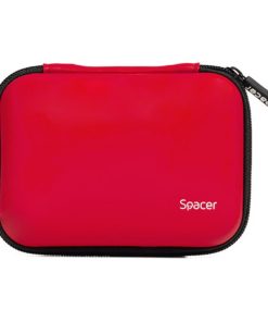 Husa Spacer pentru HDD/SSD 2.5", buzunar intern plasa, rosu - imagine 2